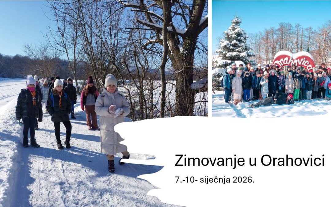 Poletarci II. osnovne škole Bjelovar na zimovanju u Orahovici