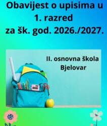 Upisi u 1. razred za šk. god. 2026./2027.