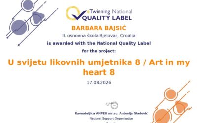 Međunarodni projekt U svijetu likovnih umjetnika 8 nagrađen oznakom kvalitete 