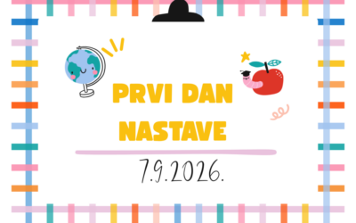 Prvi dan nastave u školskoj godini 2026./2027.