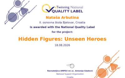 Nacionalna oznaka kvalitete za eTwinning projekt „Hidden Figures“